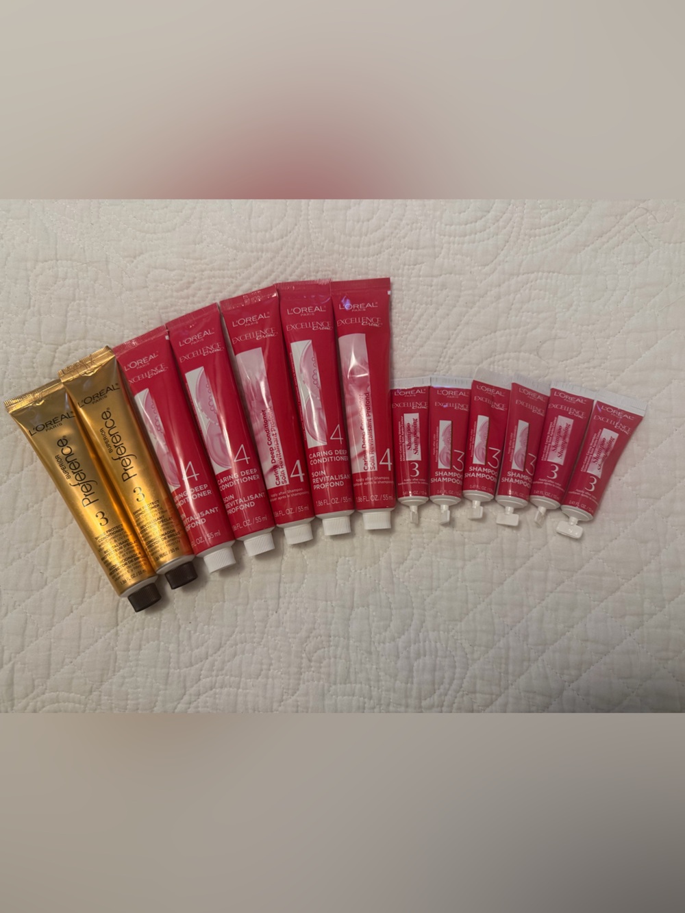 L'Oreal Hair Color & Care Tubes in Pink and Gold